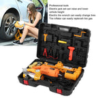 12V Electric Car Jack Tire Lifting Set Tools 17-42cm 3Ton with Air Pump Wrench