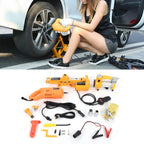 12V Electric Car Jack Tire Lifting Set Tools 17-42cm 3Ton with Air Pump Wrench