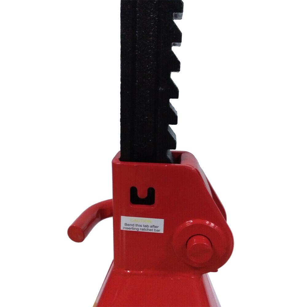 1 Pair of 12 Ton Jack Stands Truck Car Emergency Lift Tool Red Q235 Steel