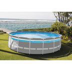 26729EH 16 Foot by 48 Inch Clearview Prism Frame Above Ground Swimming Pool with Filter Pump, Ladder, Cover, Ground Cloth