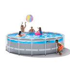 26729EH 16 Foot by 48 Inch Clearview Prism Frame Above Ground Swimming Pool with Filter Pump, Ladder, Cover, Ground Cloth