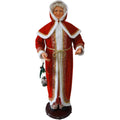 58 in. Christmas Dancing Mrs. Claus with Hooded Cloak and Lantern