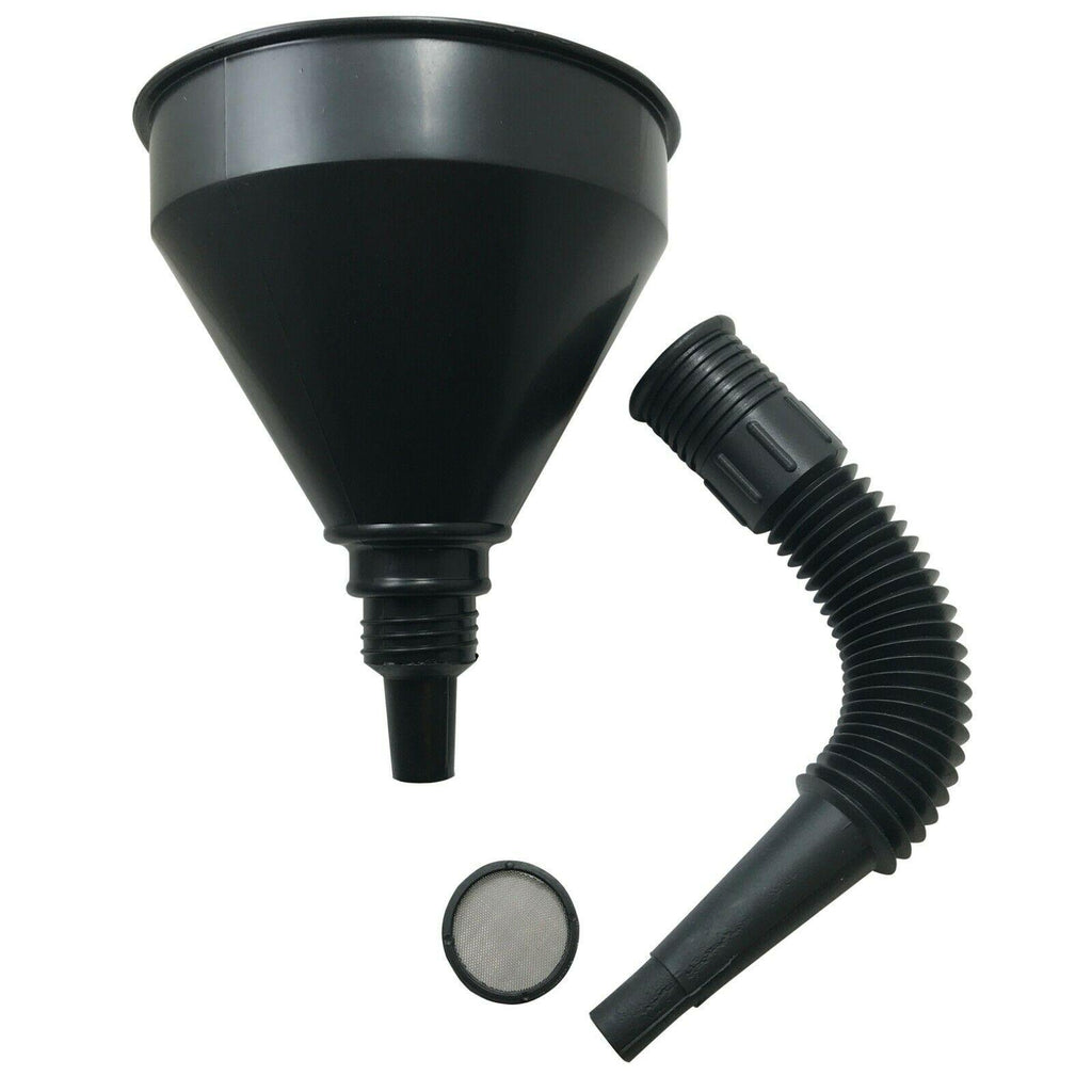Box of 20 3-in-1 7" Multi-Purpose Funnel W/ Extension & Removable Debris Screen