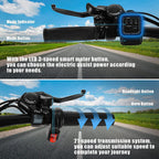 Aceshin 26'' Folding Electric Mountain Bike 250W Electric Bicycle with Removable LarCapacity Lithium-Ion Battery, Professional 21 Speed Gears