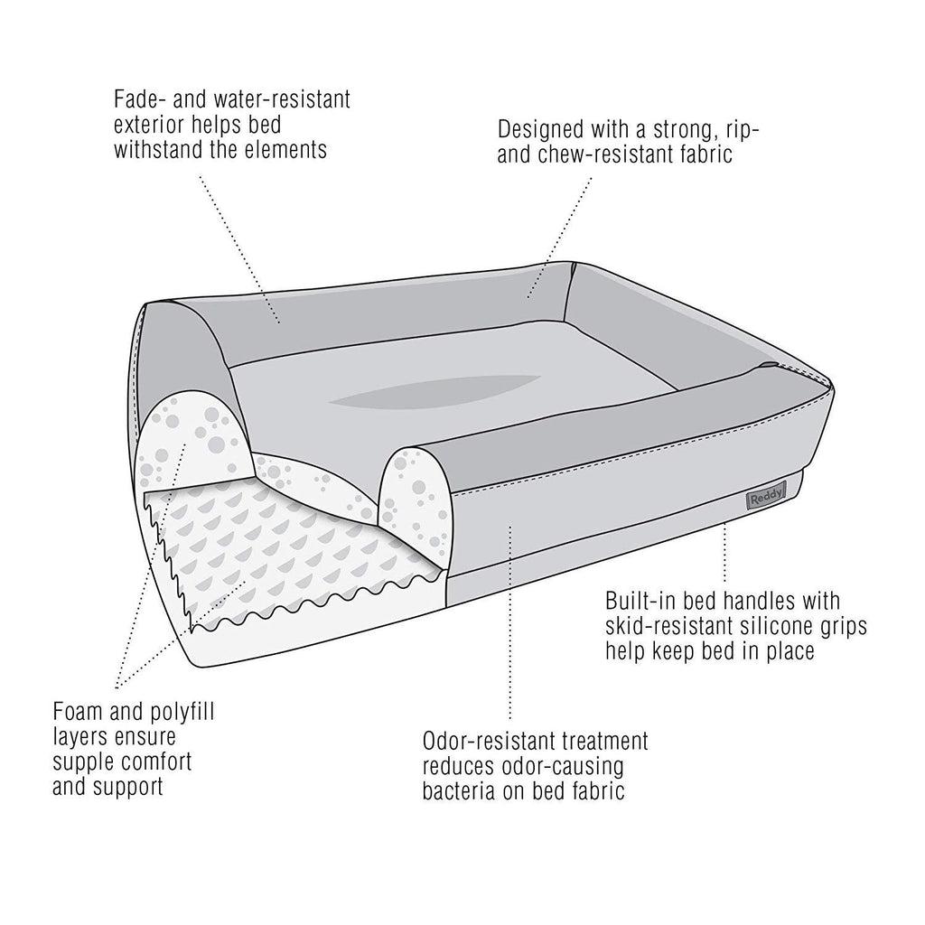 Reddy Indoor/Outdoor Dog Bed, Olive