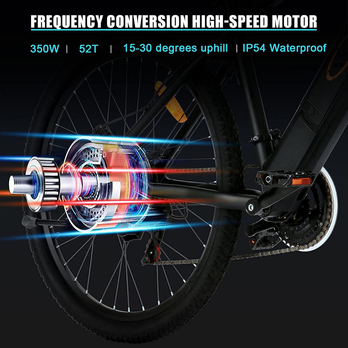 Electric Bike for Adult, Vivi 26" Electric Mountain Bikes 250W/350w Motor Electric Bicycle for Adults, E-Bike for Men &amp; Women, Professional  21 Speed Gears with Removable Lithium-Ion Battery