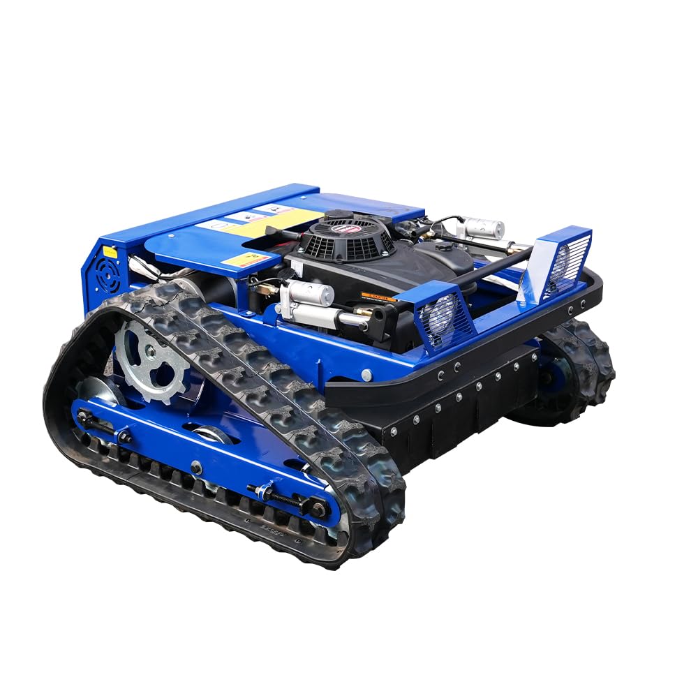 Remote-Controlled Lawnmower, 9HP Tracked Lawnmower, 22-Inch Mowing Width, Remote Start/Stop Control, Suitable for Farms, Gardens, Riverbanks, Lawns