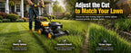 132CC Gas Lawn Mower 16-Inch with 45L Grass Bag and Height Adjustment | 4-stroke engine, 16-inch cutting width, 45L grass bag, 8-position height adjustment for small to medium yards