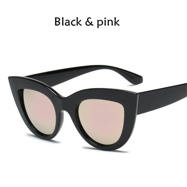 Retro Thick Frame Cat Eye Sunglasses