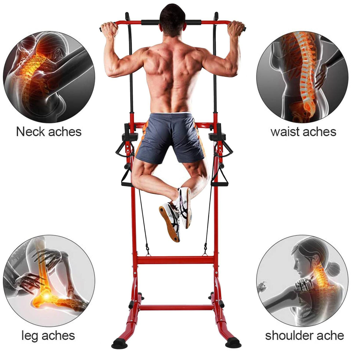 Multi-functional single and parallel bars stand household pull-up fitness device