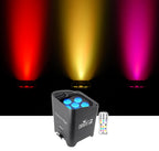(4) Chauvet DJ Freedom Par Tri-6 Wireless DMX Rechargeable Up-Lights+Club Table