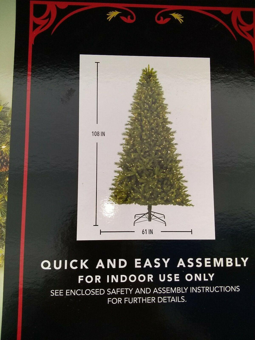 Member M 9FT Pre Lit Grand Spruce Christmas Tree ** CHEAP SHIPPING**