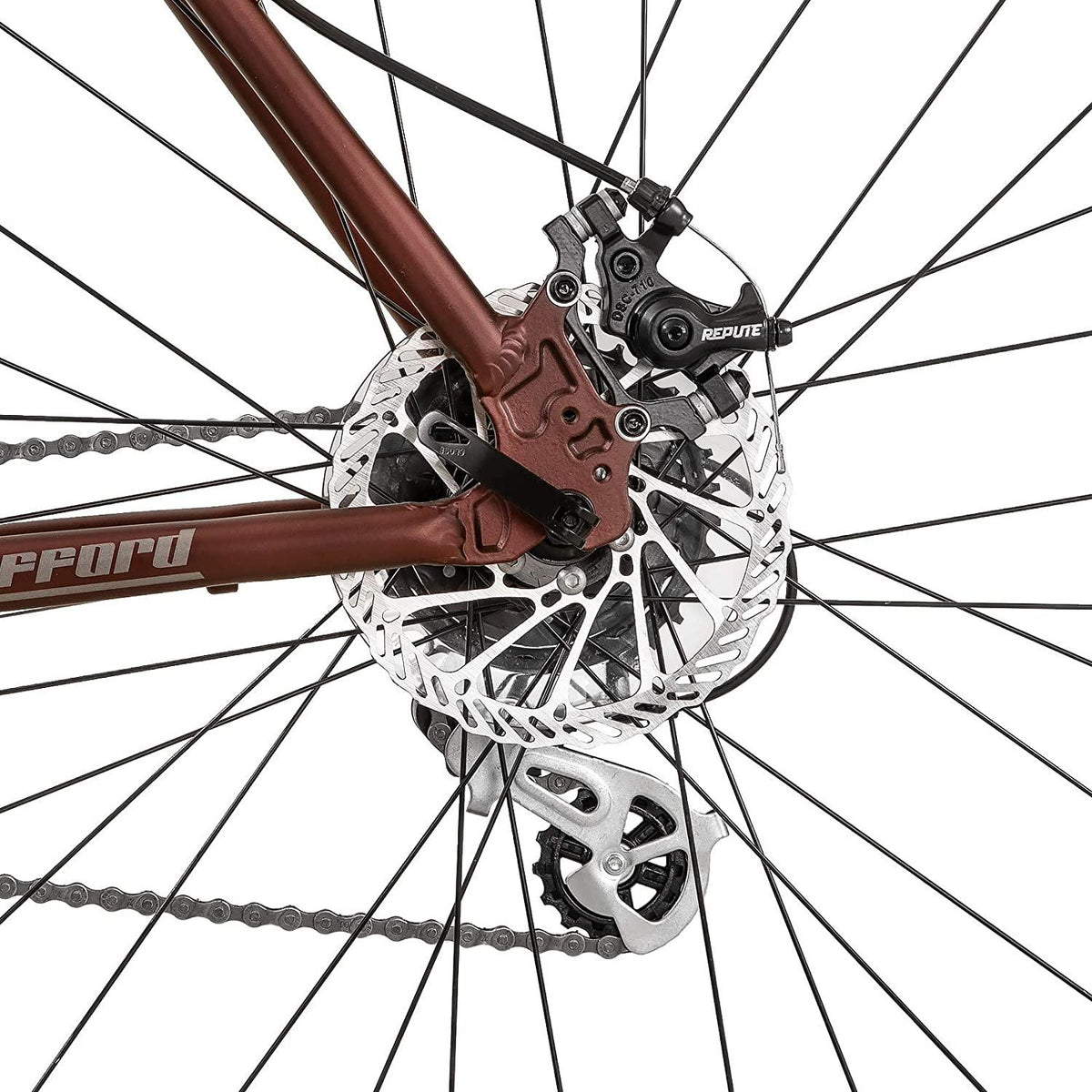Hiland Road Hybrid Bike Urban City Commuter Bicycle with Disc Brake for Men Comfortable Bicycle 700C Wheels 24 speeds Bikes Red 53cm