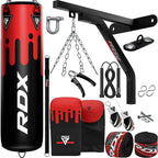 RDX Punching Bag Anti Swing for Boxing Training, Filled Heavy Bag Set with Punching Gloves, Chain, Wall Bracket, 60 lb, 80 lb