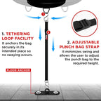 RDX Punching Bag Anti Swing for Boxing Training, Filled Heavy Bag Set with Punching Gloves, Chain, Wall Bracket, 60 lb, 80 lb