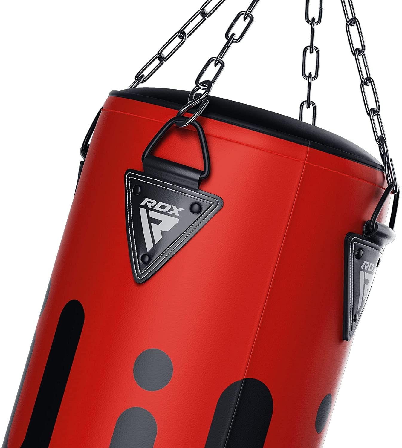 RDX Punching Bag Anti Swing for Boxing Training, Filled Heavy Bag Set with Punching Gloves, Chain, Wall Bracket, 60 lb, 80 lb