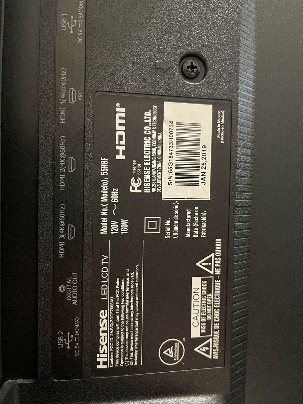 hisense h8f 55" 4k led smart tv
