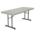 72 in. Almond Plastic Folding Banquet Table