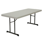 72 in. Almond Plastic Folding Banquet Table