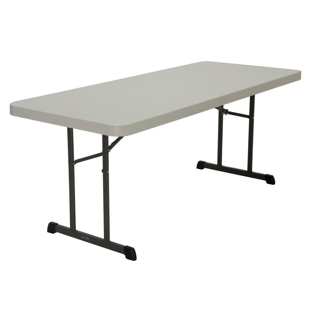 72 in. Almond Plastic Folding Banquet Table