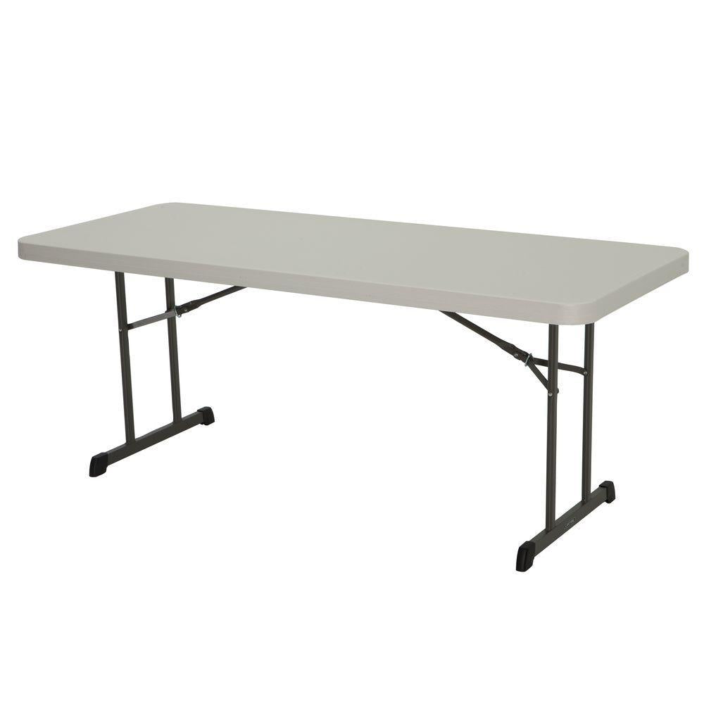 72 in. Almond Plastic Folding Banquet Table