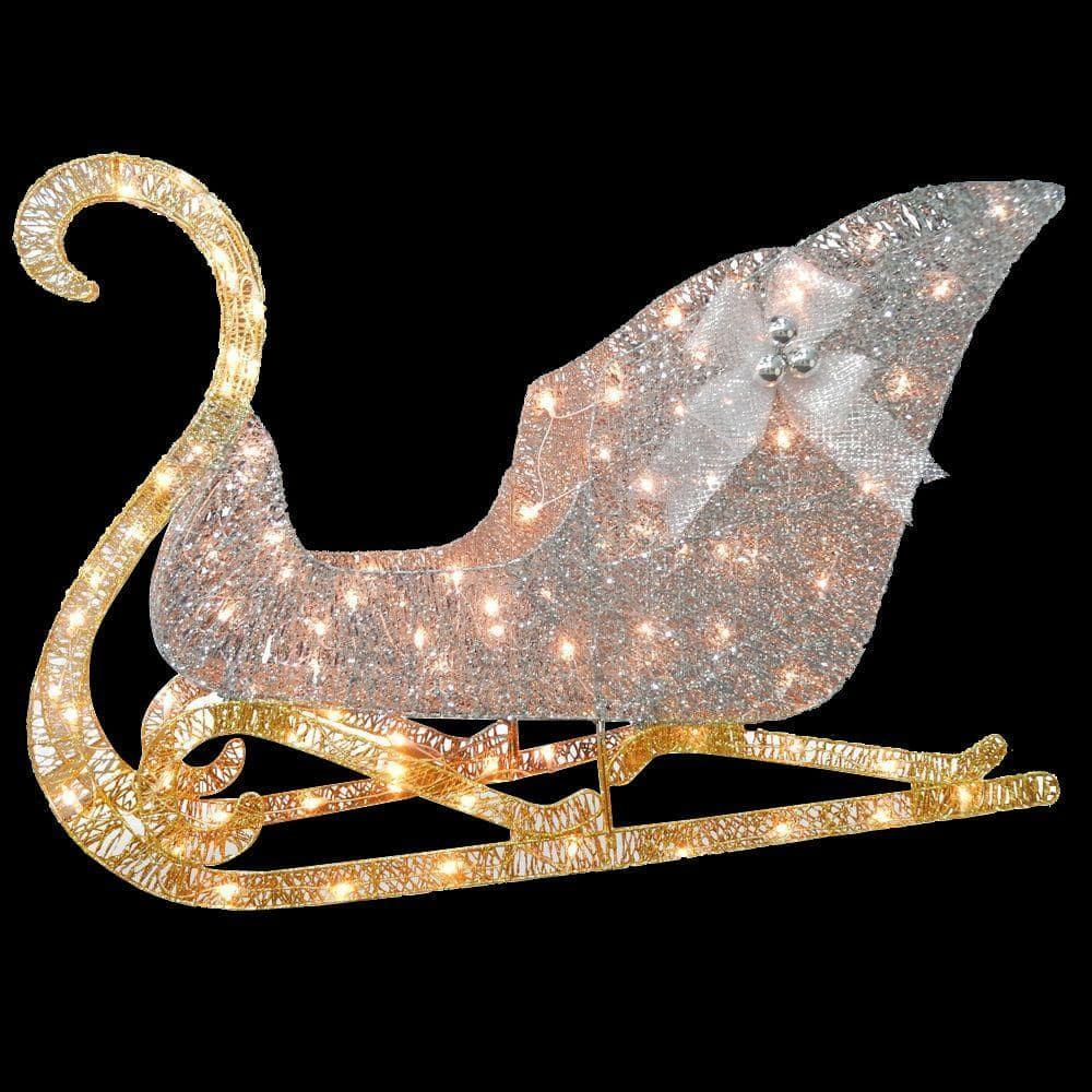 48 in. Santa's Sleigh with Clear Lights