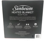 Sunbeam - Queen Size Heated Blanket Luxurious Velvet Plush with 2 Digital Controllers and Auto-Off Feature - 5yr Warranty (Mushroom Beige)
