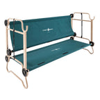 32 in. Green Bunkbable Beds with Leg Extensions and Bed Side Organizers (2-Pack)
