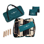32 in. Green Bunkbable Beds with Leg Extensions and Bed Side Organizers (2-Pack)