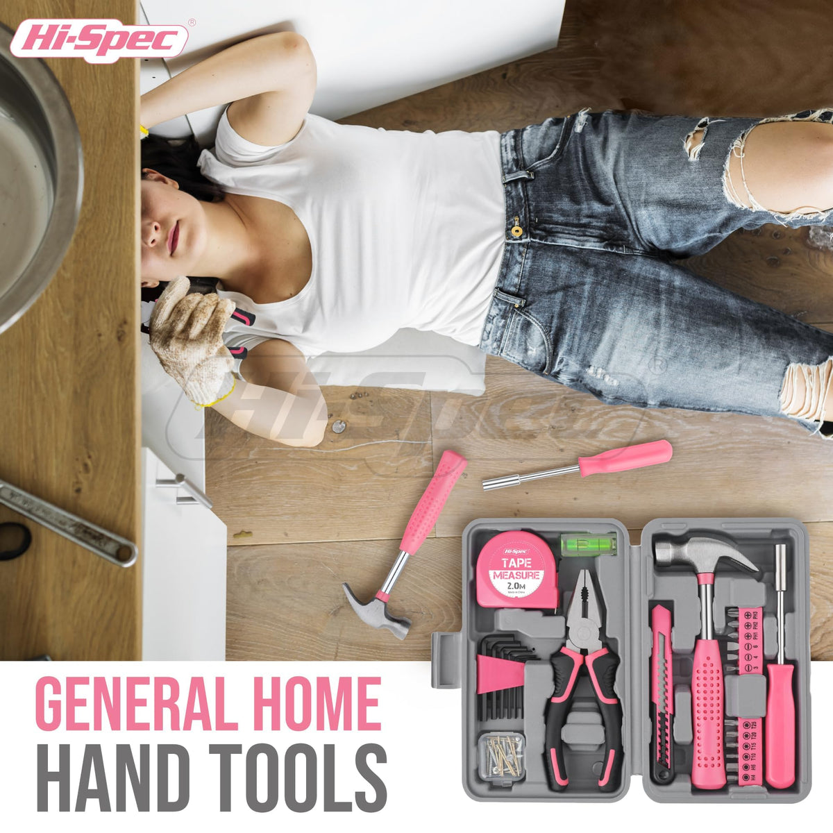 Tool Set 25pc Pink Household DIY Tool Kit for Women. Small Mini Tool Box Set of Starter Basic Ladies Tools | 25pc, Household  repair and maintenance, starter tool kit, mini tool set, ladies portable toolbox, DIY Gift