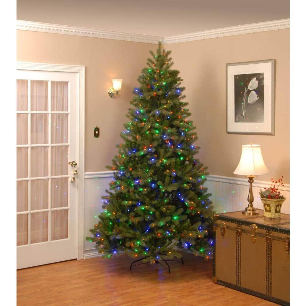 7.5 ft. Downswept Douglas Fir Artificial Christmas Tree with Dual Color LED Lights