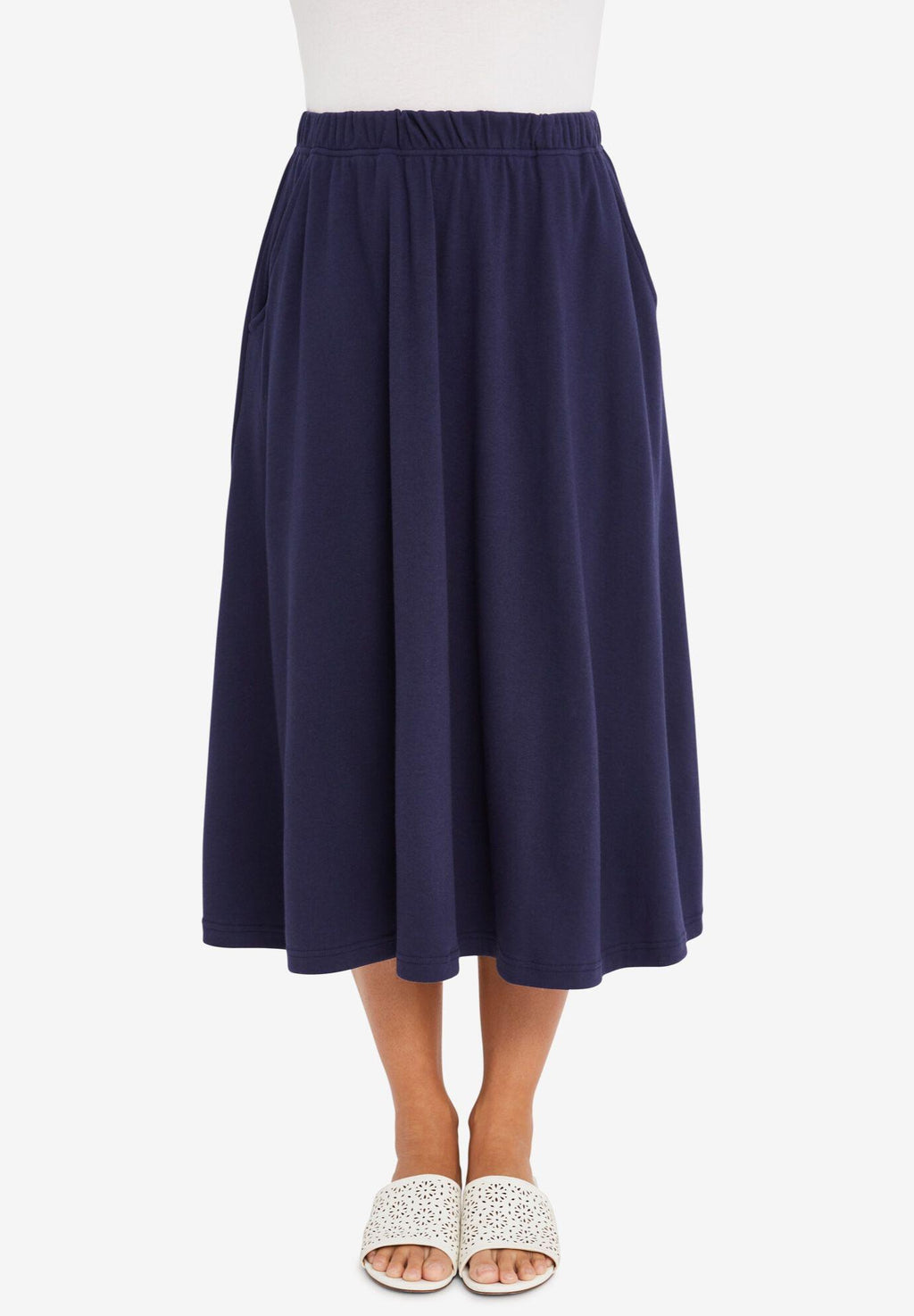 soft ease midi skirt