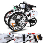 Ayner Folding Electric Bike, 20" Foldable Ebike with 36V 8AH Removable Battery,7-Speed Electric Bicycle,Dual Disc Brakes for Adults Men Women