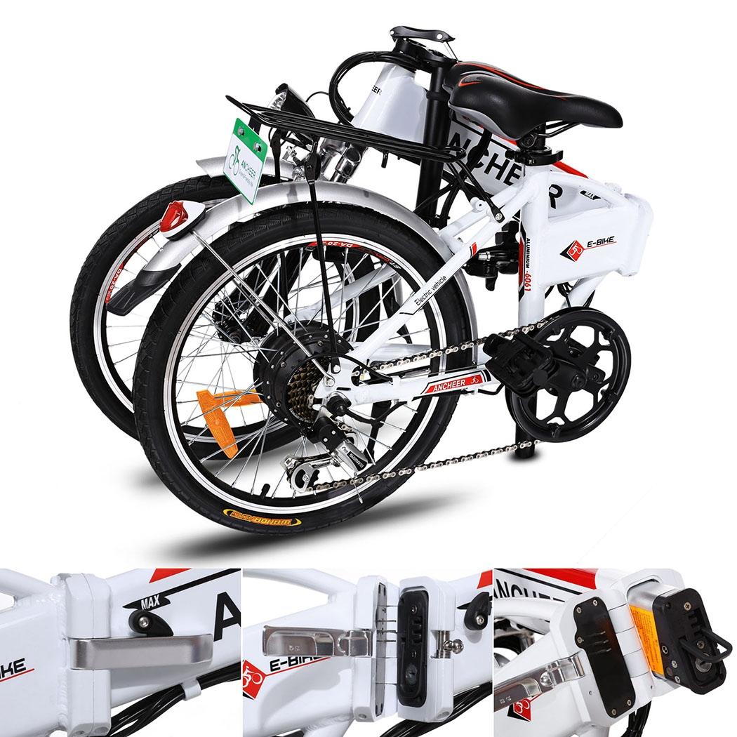 Ayner Folding Electric Bike, 20" Foldable Ebike with 36V 8AH Removable Battery,7-Speed Electric Bicycle,Dual Disc Brakes for Adults Men Women