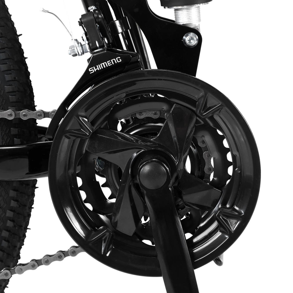 Campingsurvivals 21-Speed Light Weight Folding Mountain Bike, with 26" Wheels, Black