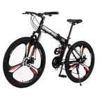 Campingsurvivals 26" Folding Mountain Bike, 21 Speed MTB Bicycle, for Adult, Black