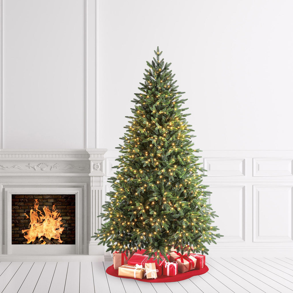 Holiday Time Prelit 900 Fairy LED Color-Changing Lights, Berkley Fir Artificial Christmas Tree, 7.5'