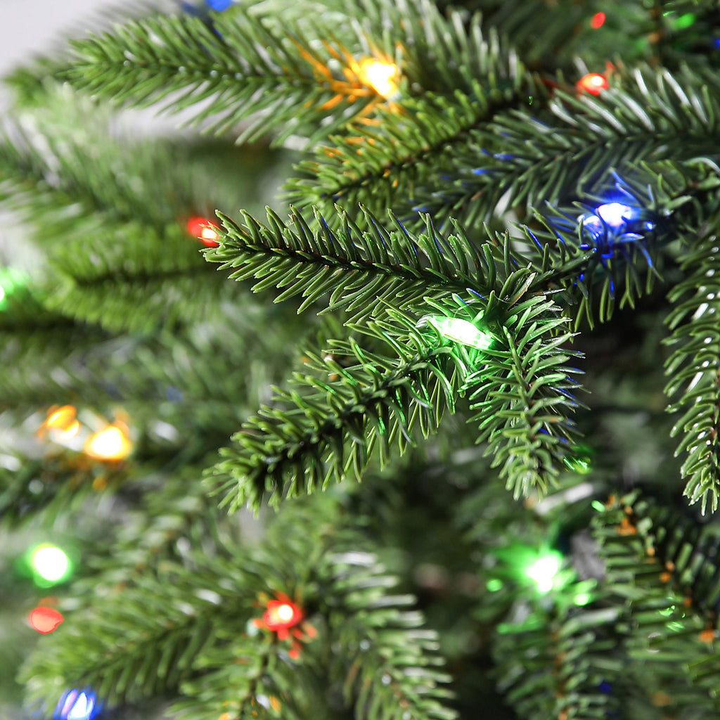 Holiday Time Prelit 900 Fairy LED Color-Changing Lights, Berkley Fir Artificial Christmas Tree, 7.5'