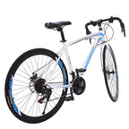 Black Friday Deals! LEBONYARD 700C Begasso s Aluminum Full Suspension Road Bike 21 Speed Disc Brakes