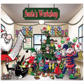 7 ft. x 8 ft. Santa's Workshop Holiday Garage Door Decor Mural for Single Car Garage