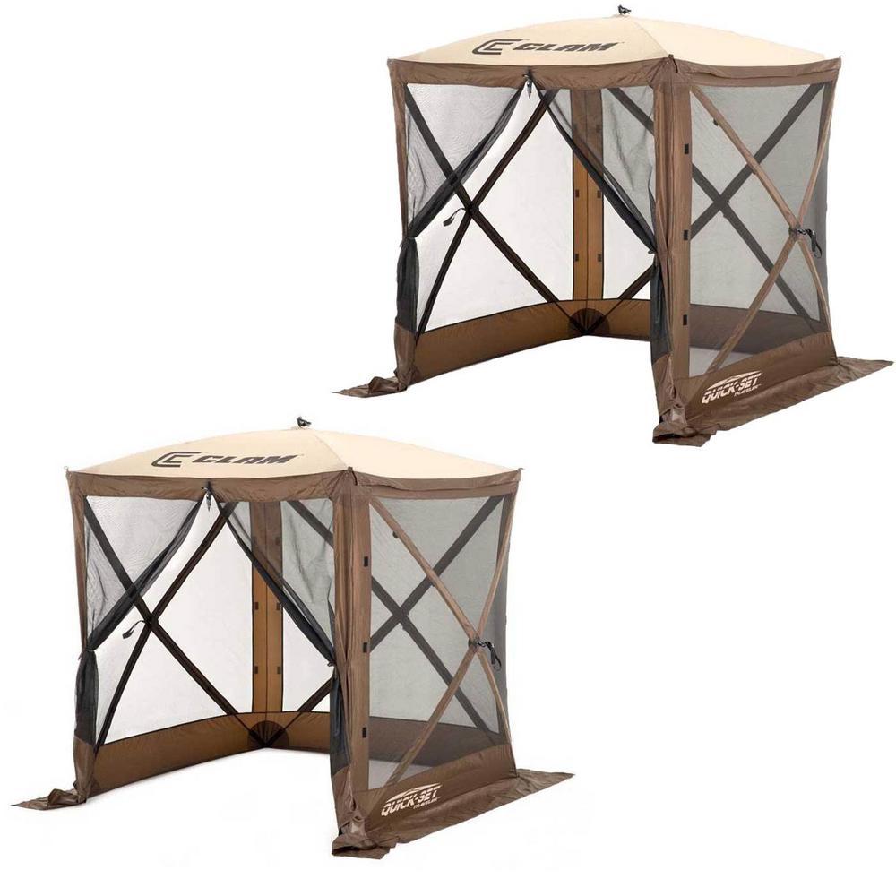 Set Traveler Camping Outdoor Portable Gazebo Canopy Shelter (2 Pack)