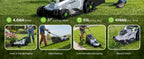40V Cordless Lawn Mower, 17" Walk Behind Electric 4.0 Ah Battery Powered Lawnmower, with 50L Grass Bag, Brushless Motor, 6 Adjustable Cutting Heights, for Garden/Patio/Yark/Lawn