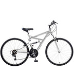 Dual Suspension Mountain Bike, 26 in wheels, 18 in frame, Men's Bike, Silver