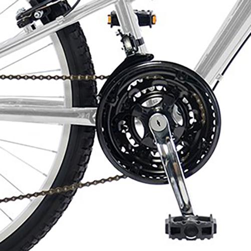 Dual Suspension Mountain Bike, 26 in wheels, 18 in frame, Men's Bike, Silver