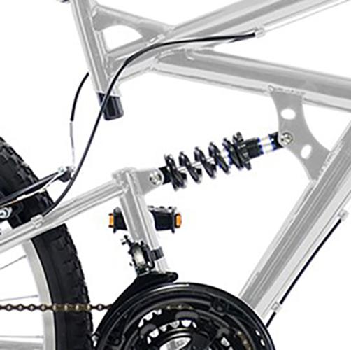 Dual Suspension Mountain Bike, 26 in wheels, 18 in frame, Men's Bike, Silver