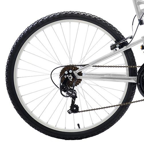 Dual Suspension Mountain Bike, 26 in wheels, 18 in frame, Men's Bike, Silver