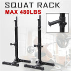 2pcs Adjustable Rack Standard Solid Steel Squat Stands Barbell Press Bench