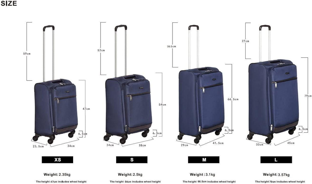74 cm Navy Blue Softsided Check-in Trolley