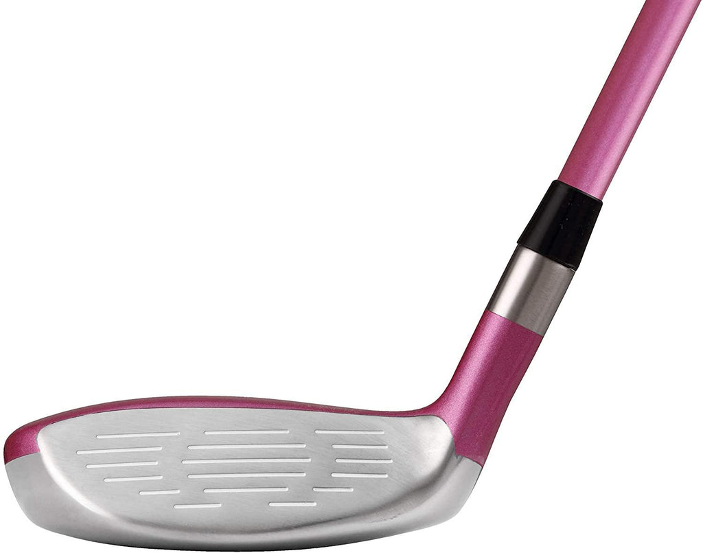 Majek Pink Ladies Golf Hybrids Irons Set Womens Best All True Hybrid Ultra Light Weight Forgiving Fuchsia Woman Complete PackaIncludes 4 5 6 7 8 9 PW SW All Lady Flex Utility Clubs