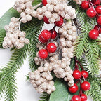 GANFANREN Upside Down Christmas Tree Door Wall Hanging Ornament Red Berries Decoration Christmas Decoration